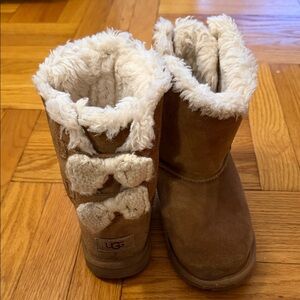 UGG Tan Kids Boots with Cream Lining